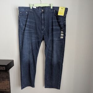 NEW Levi's 502 Taper Flex Stretch Jeans Men's 50 x 32 Big & Tall Dark Blue
